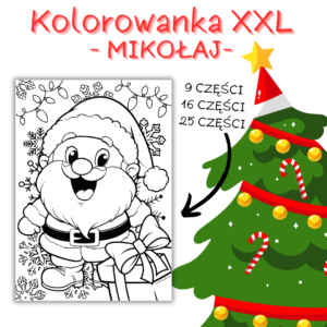 Mikołaj – KOLOROWANKA XXL